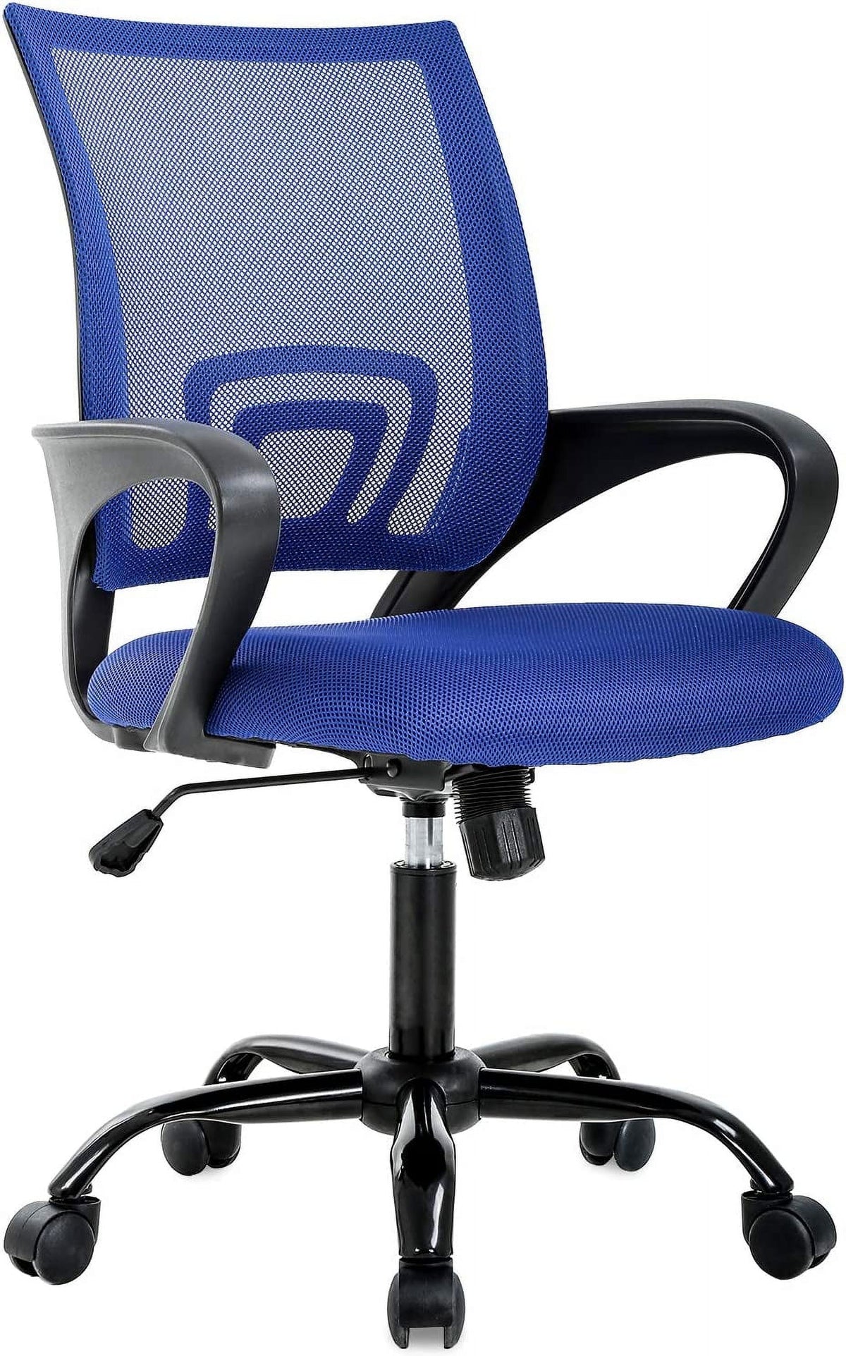 BestOffice Ergonomic Home Office Chair, Adjustable Lumbar Support and Height, with Arms, Black
