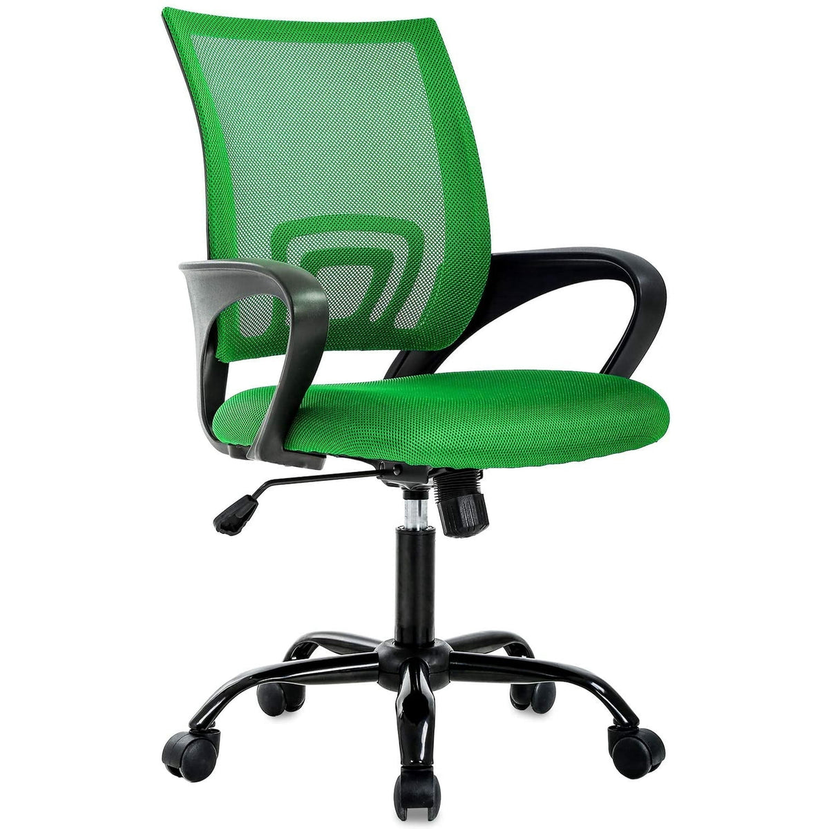 BestOffice Ergonomic Home Office Chair, Adjustable Lumbar Support and Height, with Arms, Black