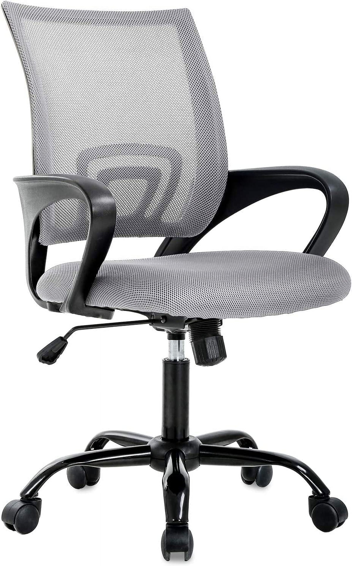 BestOffice Ergonomic Home Office Chair, Adjustable Lumbar Support and Height, with Arms, Black