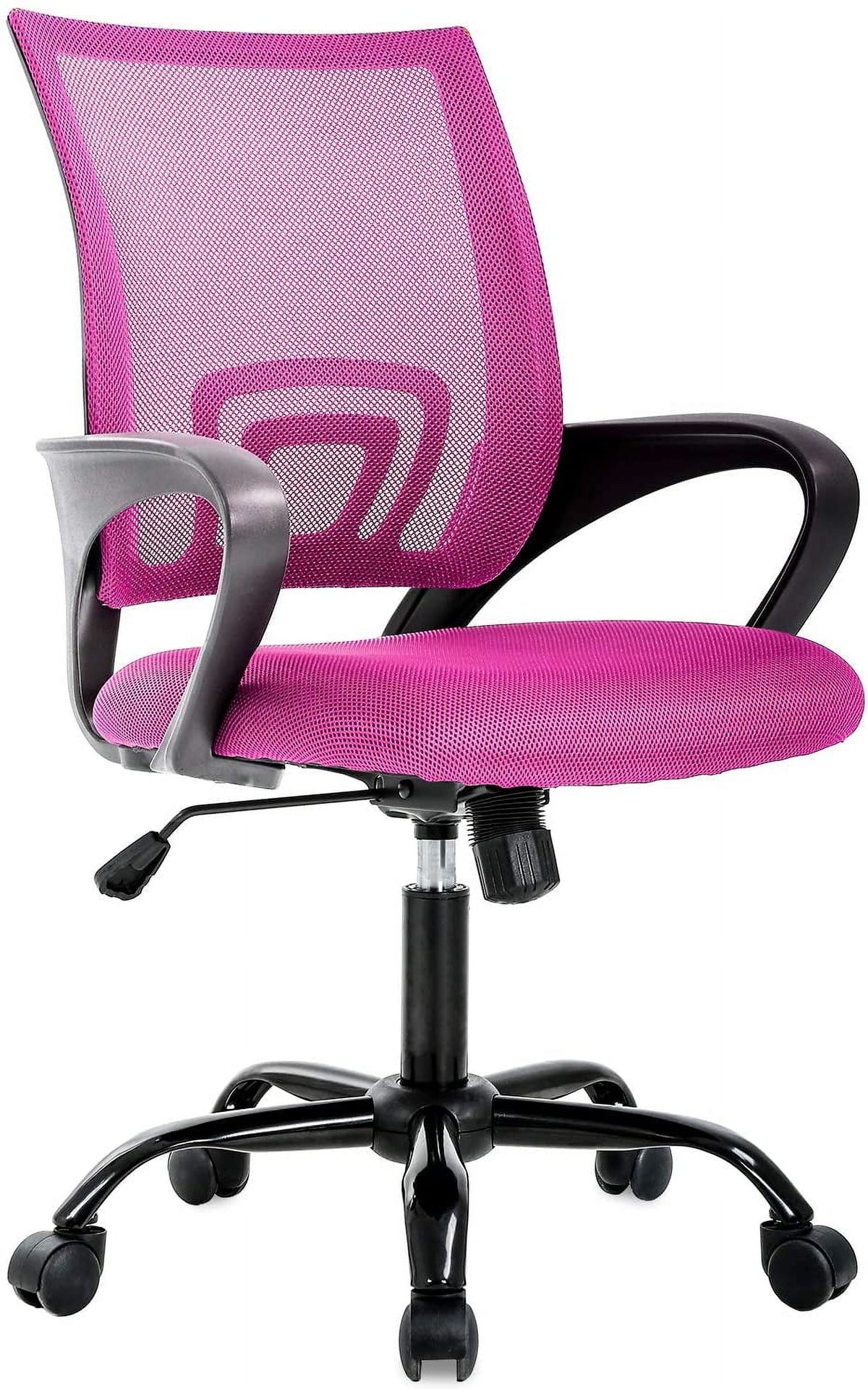 BestOffice Ergonomic Home Office Chair, Adjustable Lumbar Support and Height, with Arms, Black