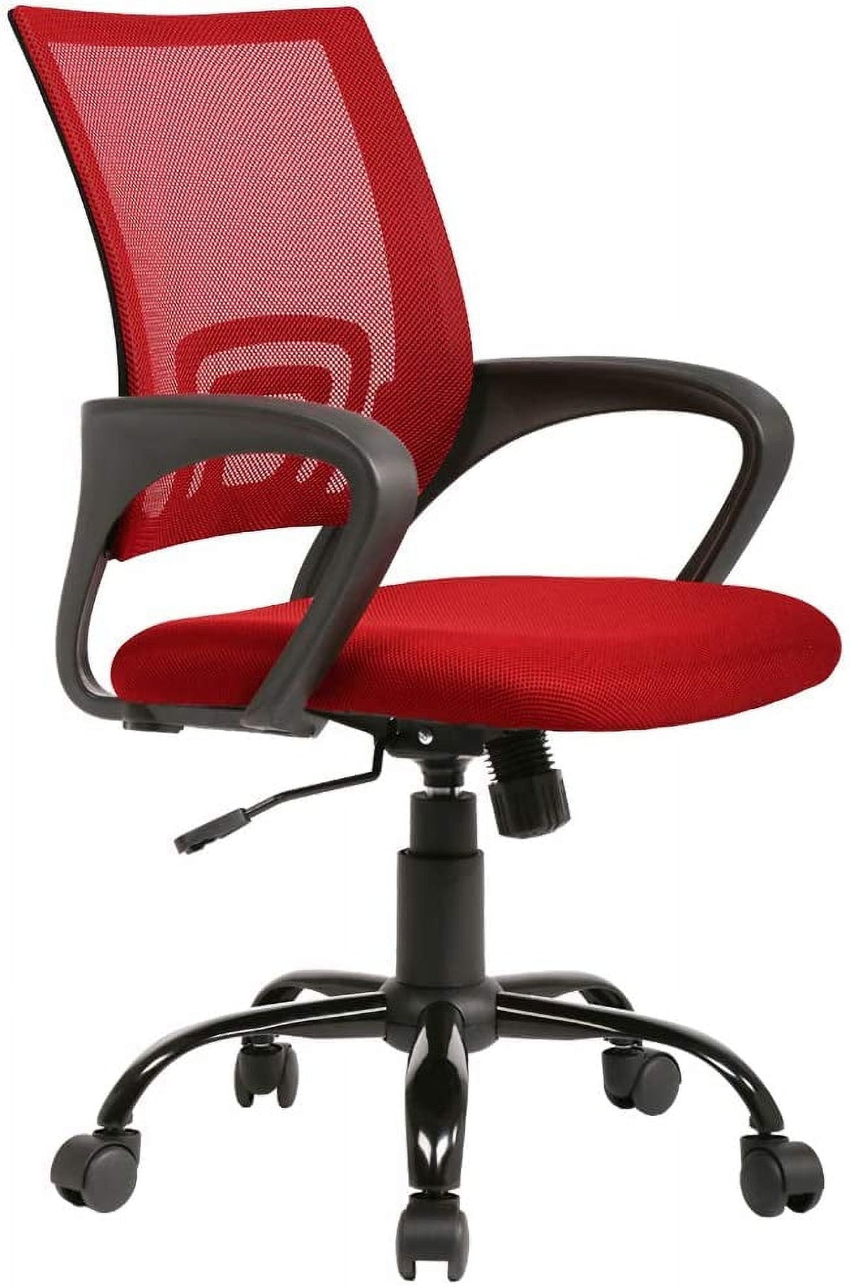 BestOffice Ergonomic Home Office Chair, Adjustable Lumbar Support and Height, with Arms, Black
