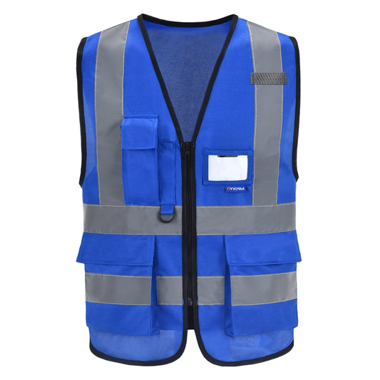 YongKang Lemmy AYKRM Breathable Safety Vests, Polyester Blue