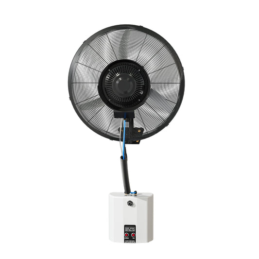 Bonnlo 20-inch Wall Mount Mist Fan with Water Tank, 4-speed High Velocity Industrial Wall Misting Fan with BLDC Motor, Waterproof Outdoor Wall Oscillating Fan, Patio, Greenhouse, Commercial UL Listed