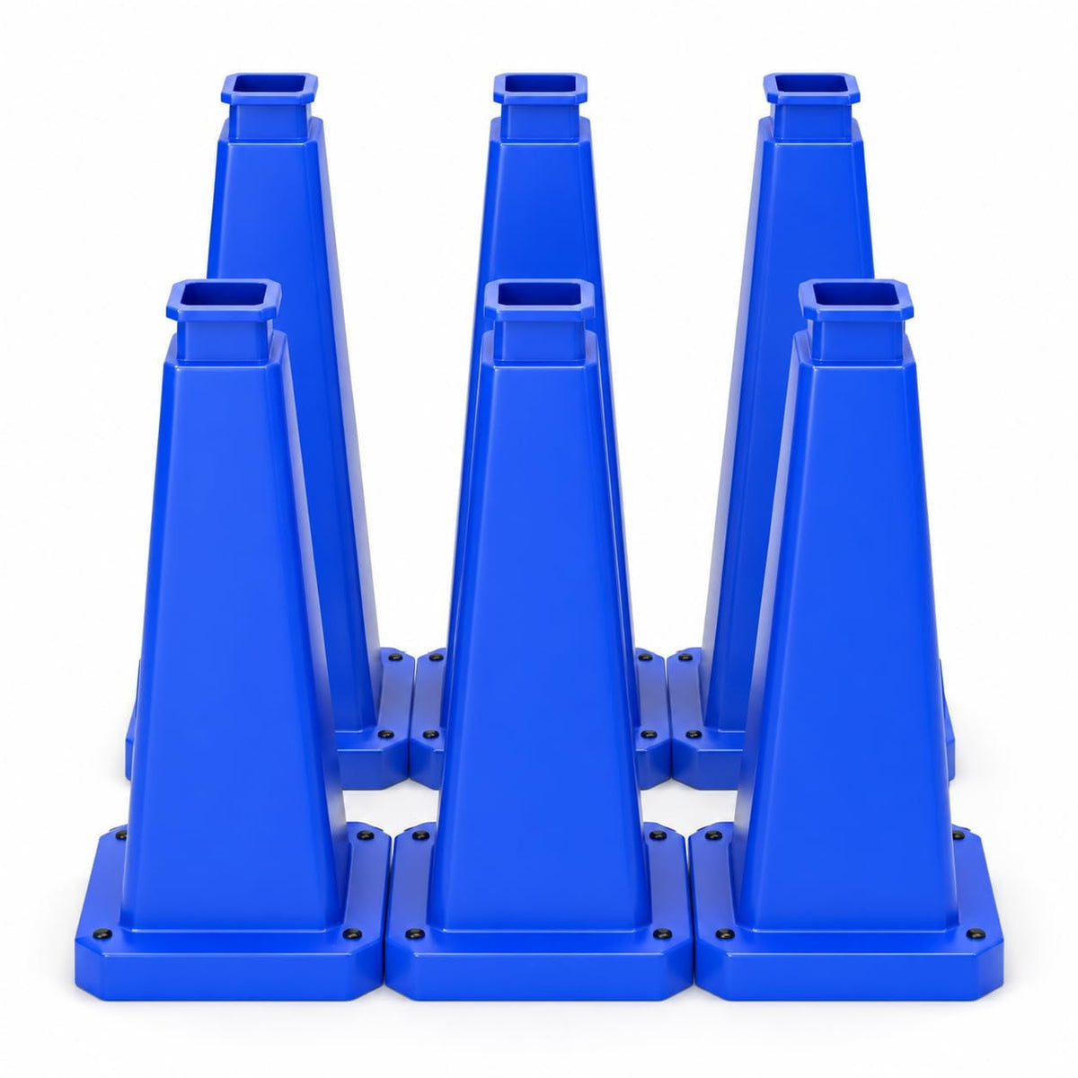 Caution Wet Floor Cones 6 Pack – 28inch Bright Yellow Traffic Safety Cones, Floor Cone Yellow Caution Cones,Stackable Bright Yellow Caution Wet Floor Safety Cones for Warehouse, Retail, Jobsite