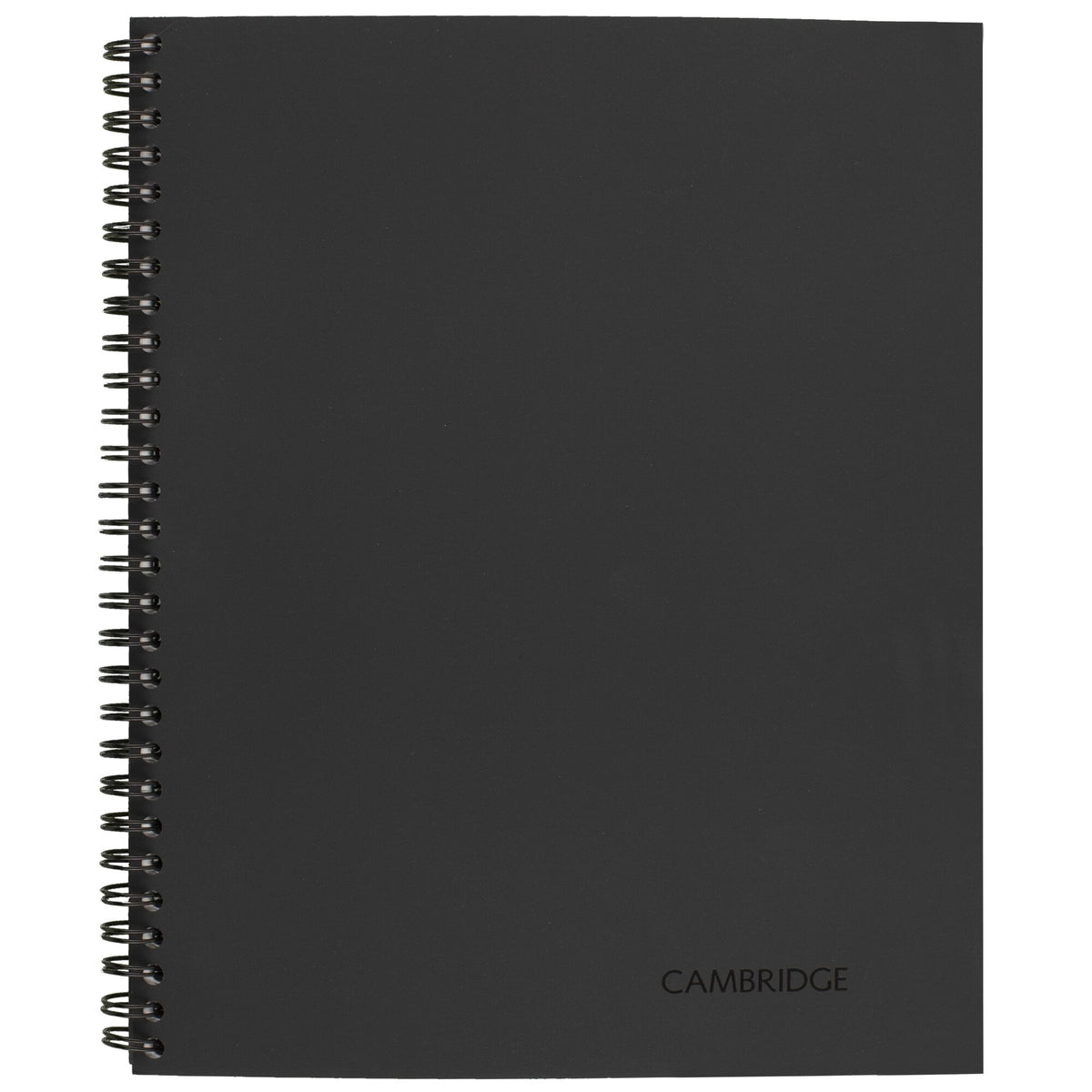 Cambridge® Limited® 30% Recycled Business Notebook, 8 1/4" x 11", 1 Subject, Wide Ruled, 80 Sheets, Black (06064)