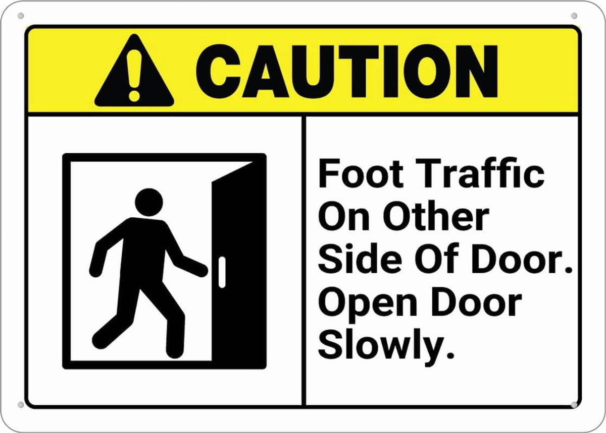 Caution Forklift Traffic Keep Clear With Graphic Sign Outdoor Signs Aluminum 12X8 Inch Uv Ink Printed For House And Business