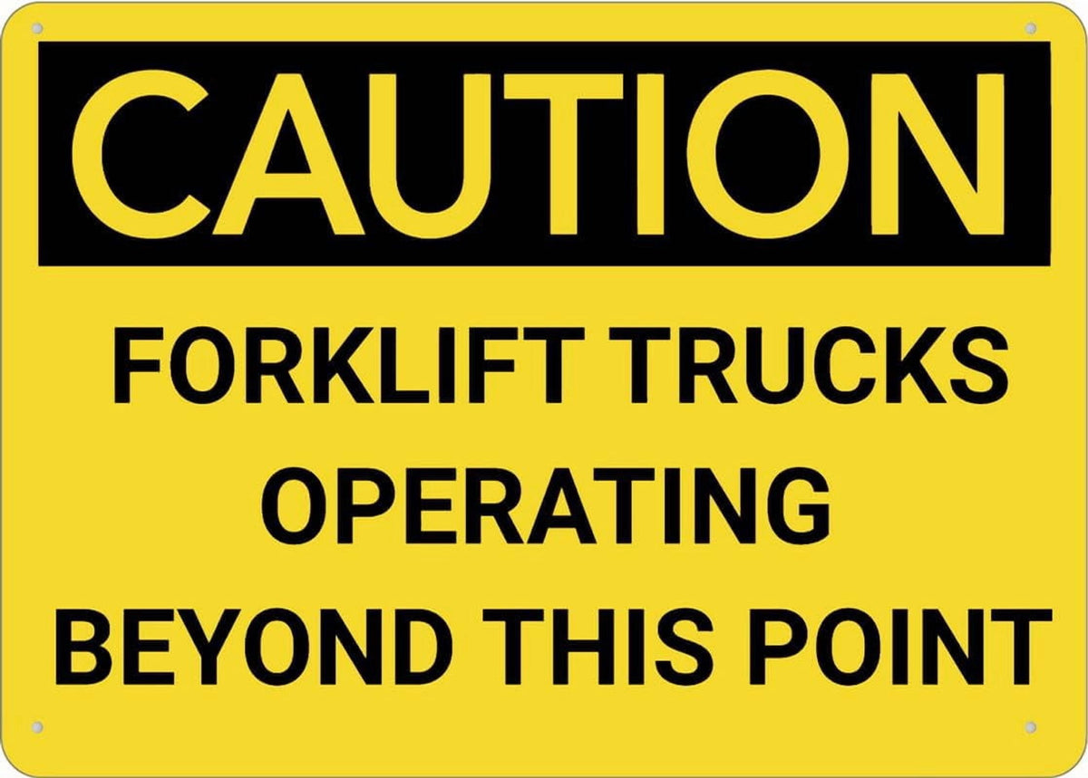 Caution Forklift Traffic Keep Clear With Graphic Sign Outdoor Signs Aluminum 12X8 Inch Uv Ink Printed For House And Business