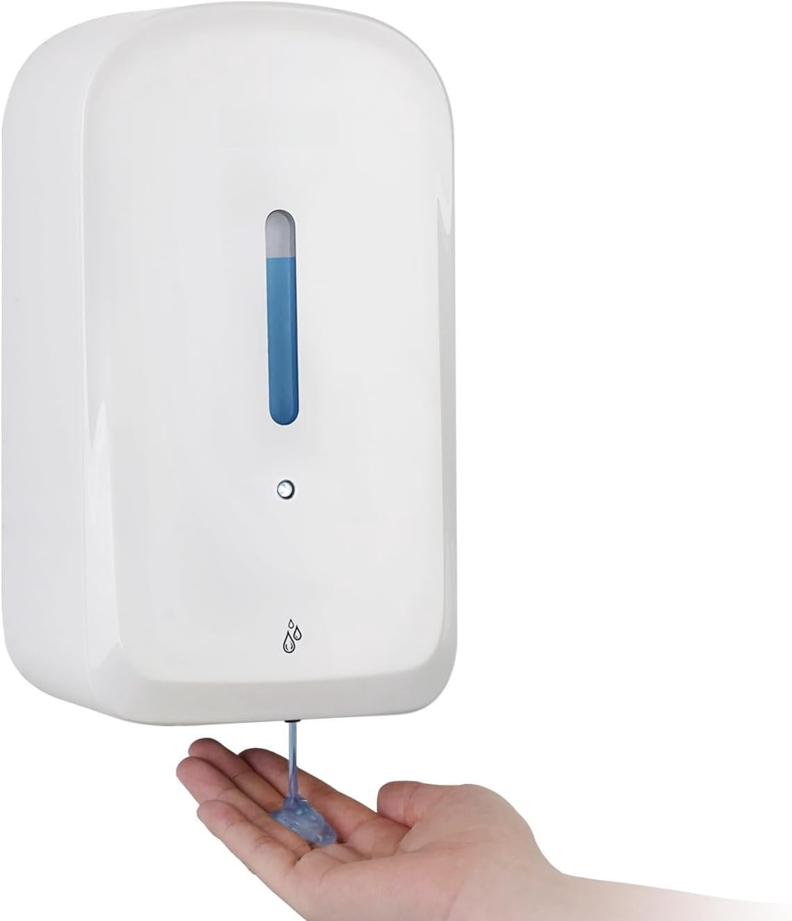 Commercial Automatic Soap Dispenser Large 34oz/1000ml Capacity Wall-Mounted Touchless Liquid Dispenser for High-Traffic Restrooms, Offices, Hospitals Model AD1220S Black