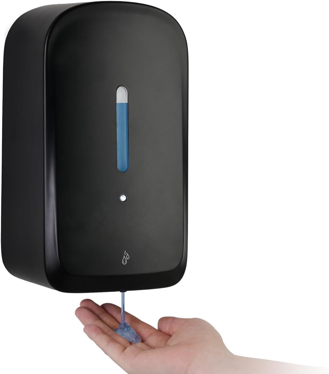 Commercial Automatic Soap Dispenser Large 34oz/1000ml Capacity Wall-Mounted Touchless Liquid Dispenser for High-Traffic Restrooms, Offices, Hospitals Model AD1220S Black