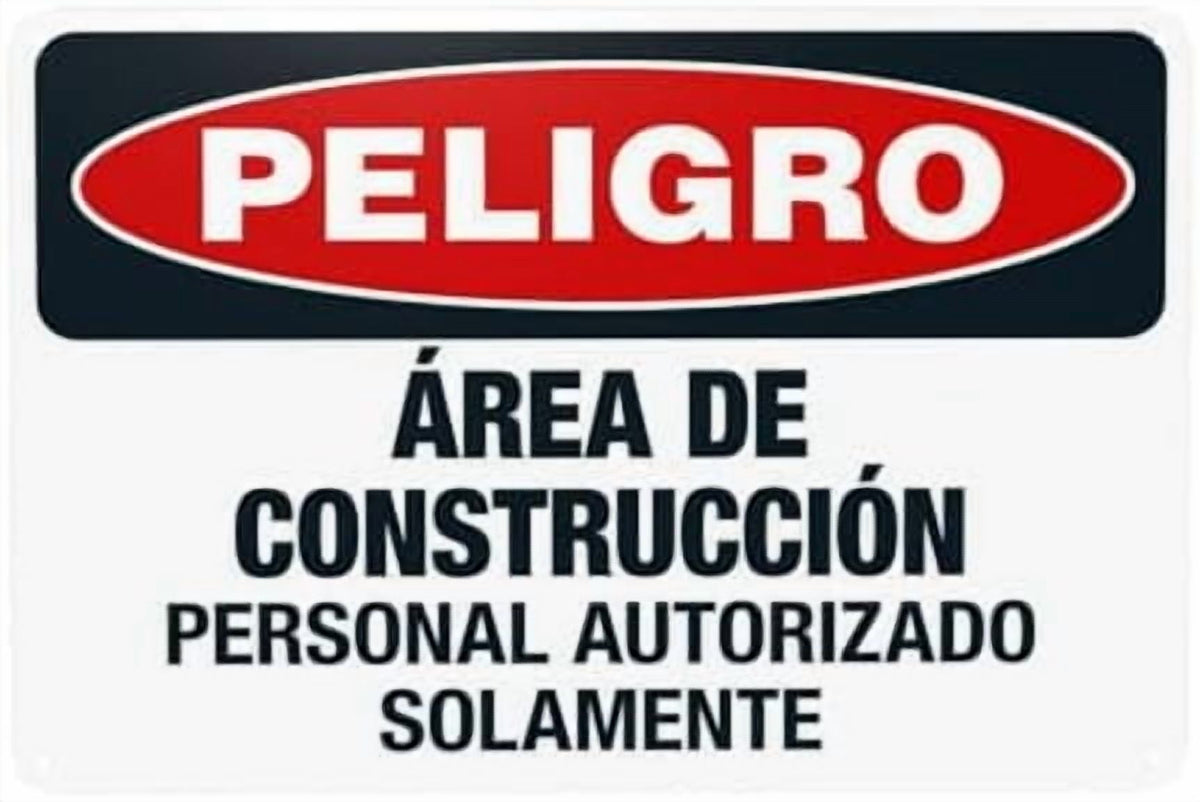 Glasses Shoes And Hard Hats Required When Working Warning Sign, Construction Metal Signs for Business Home Garage Street Wall Caution Custom Decor 8 x 12 Inch