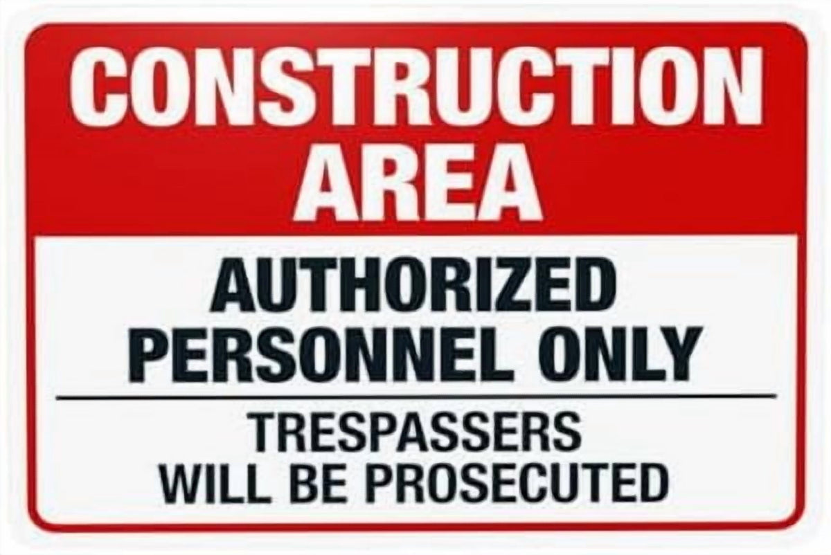Glasses Shoes And Hard Hats Required When Working Warning Sign, Construction Metal Signs for Business Home Garage Street Wall Caution Custom Decor 8 x 12 Inch