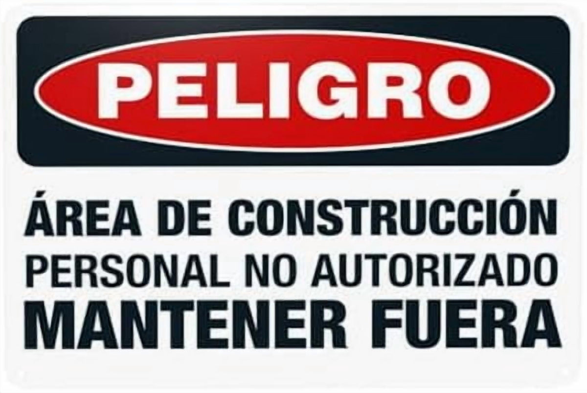 Glasses Shoes And Hard Hats Required When Working Warning Sign, Construction Metal Signs for Business Home Garage Street Wall Caution Custom Decor 8 x 12 Inch
