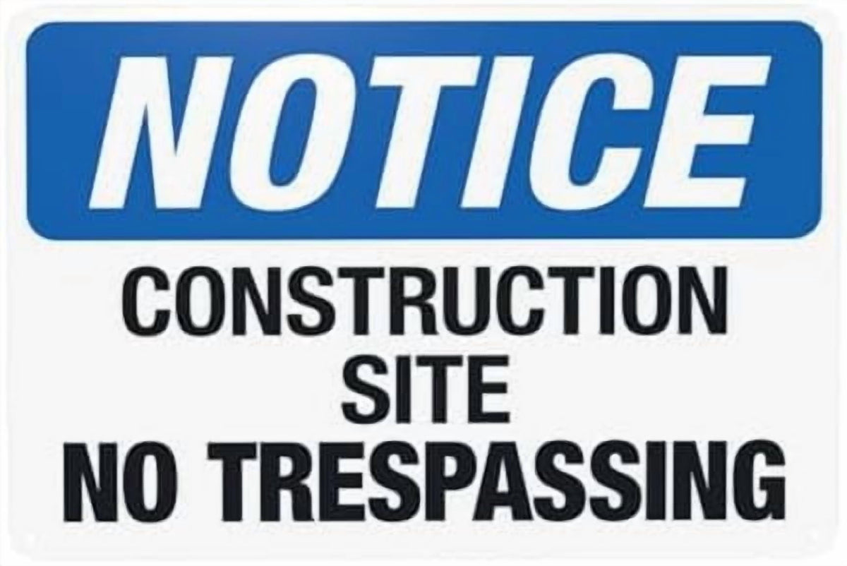 Glasses Shoes And Hard Hats Required When Working Warning Sign, Construction Metal Signs for Business Home Garage Street Wall Caution Custom Decor 8 x 12 Inch