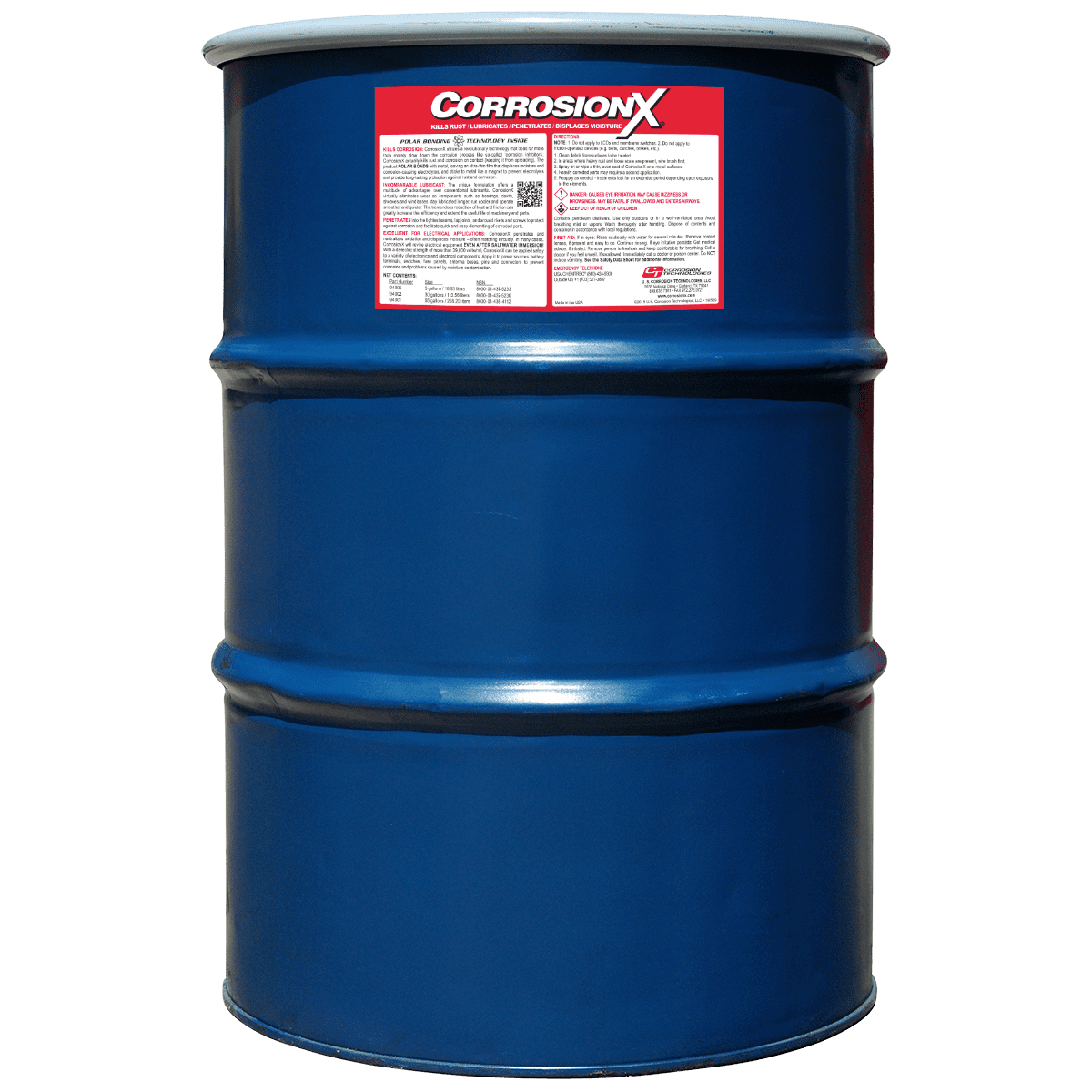 CorrosionX lubricant, penetrant, corrosion preventive compound 55-gallon drum