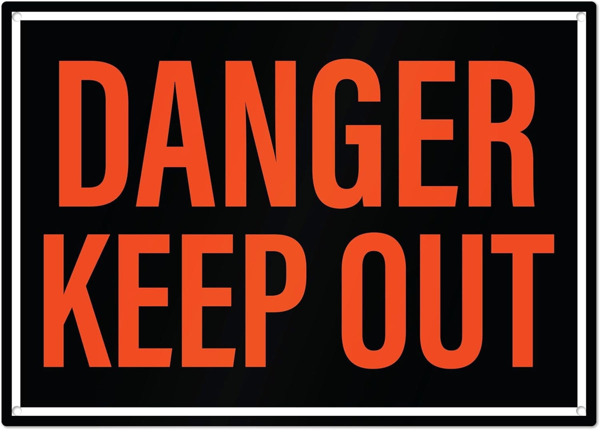 Danger Keep Out Sign | Private Property No Trespassing Keep Out Sign, 10x14 Inch Rust-free Aluminum