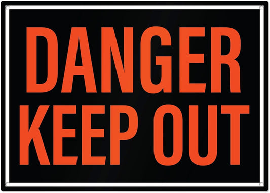 Danger Keep Out Sign | Private Property No Trespassing Keep Out Sign, 10x14 Inch Rust-free Aluminum