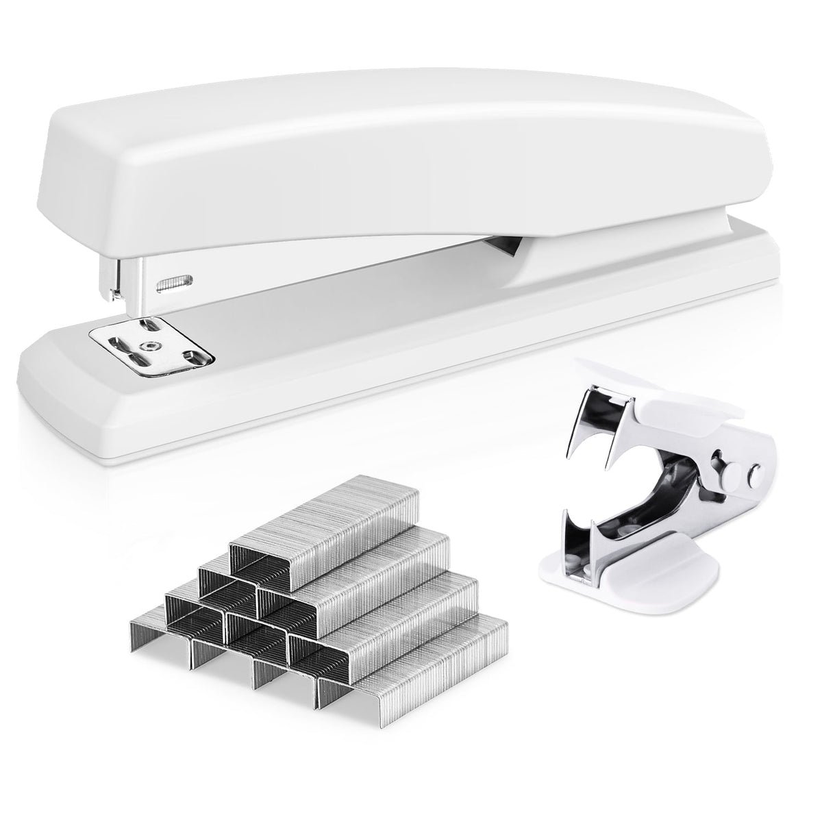 Deli Stapler, Desktop Stapler, Office Stapler, 20 Sheet Capacity, Includes 1000 Staples and Staple Remover, Black