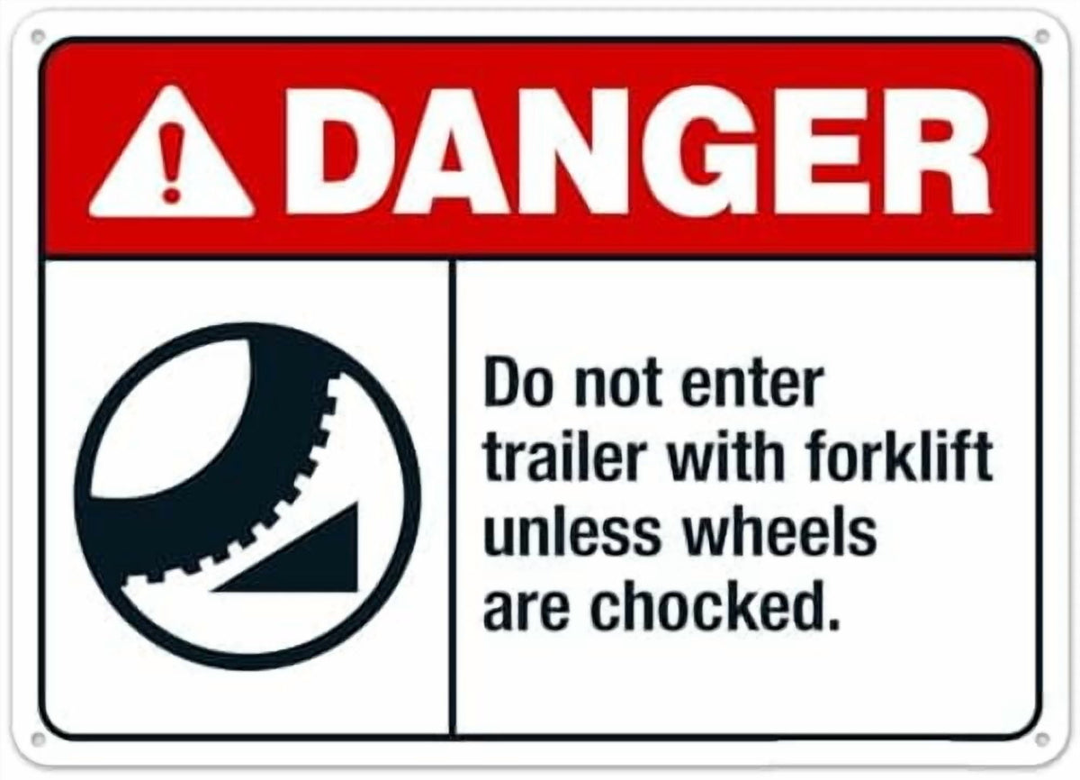 Forklift Area Look Both Ways Follow Pedestrian Walkways Sign, ANSI Caution Sign Facility Signs, Traffic Signs Metal Sign NO.28594 Metal Tin Sign 8x12 Inch
