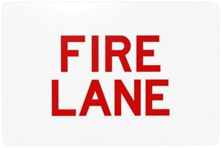 No Parking Fire Lane Authorized Personnel Only Metal Warning Signs, Cautions Tin Sign, Posted Signs for Street Business Wall Decor 8 x 12 Inch