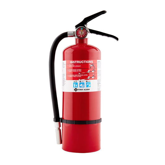 First Alert PRO5 Rechargeable Heavy Duty Plus Fire Extinguisher UL rated 3-A:40-B:C, Red
