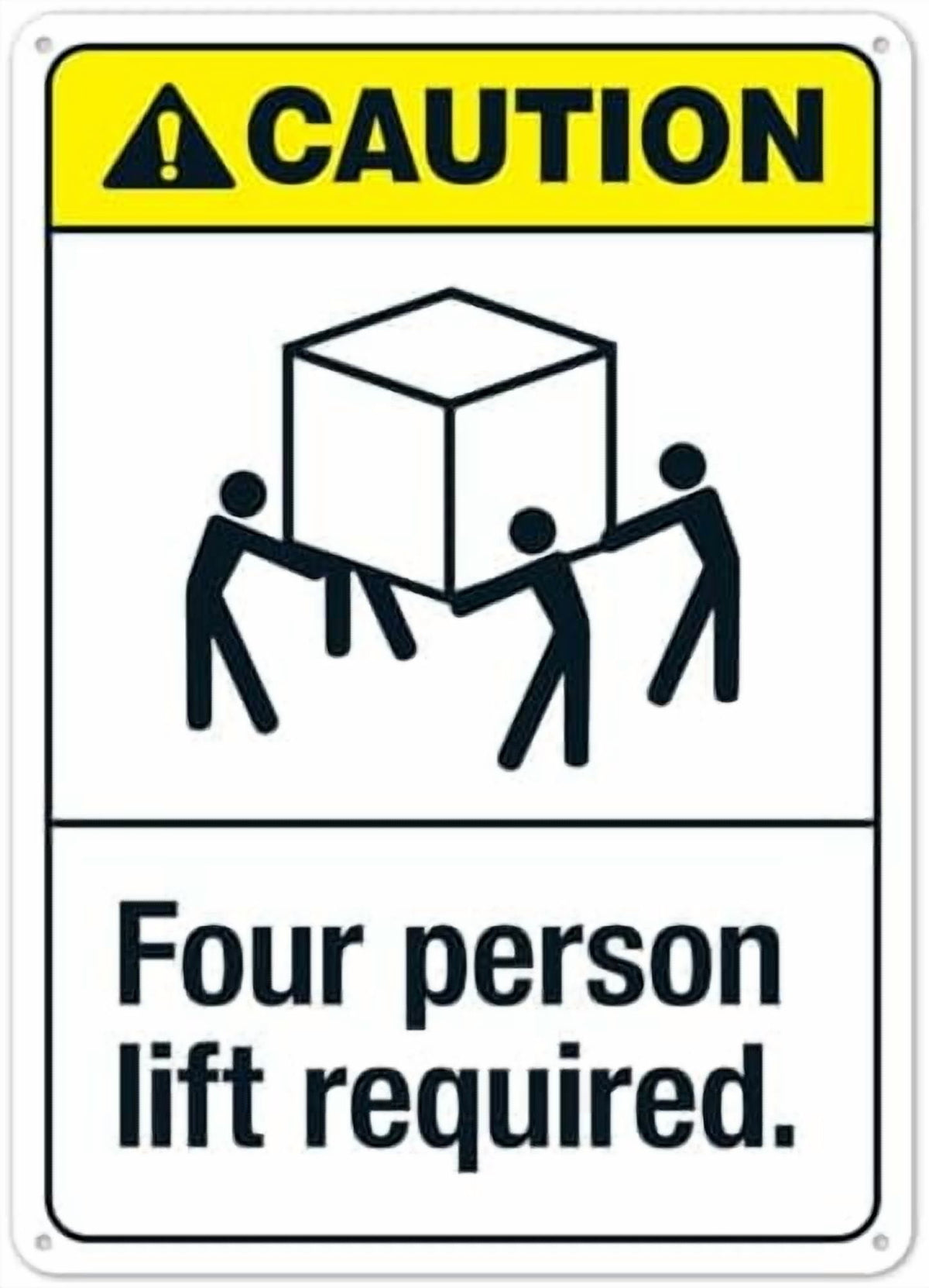 Forklift Area Look Both Ways Follow Pedestrian Walkways Sign, ANSI Caution Sign Facility Signs, Traffic Signs Metal Sign NO.28594 Metal Tin Sign 8x12 Inch