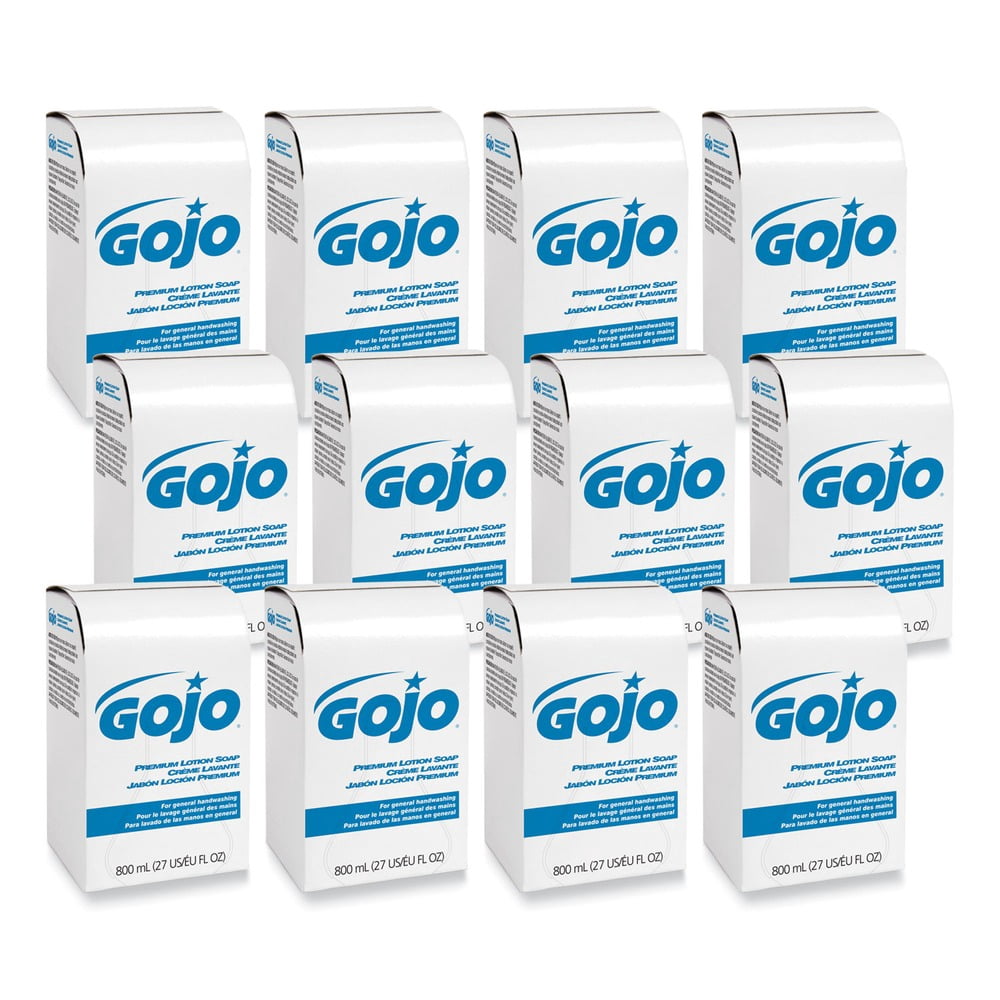 GOJO Industries 9106-12 800 ml Premium Lotion Soap Refill - Waterfall (12/Carton)