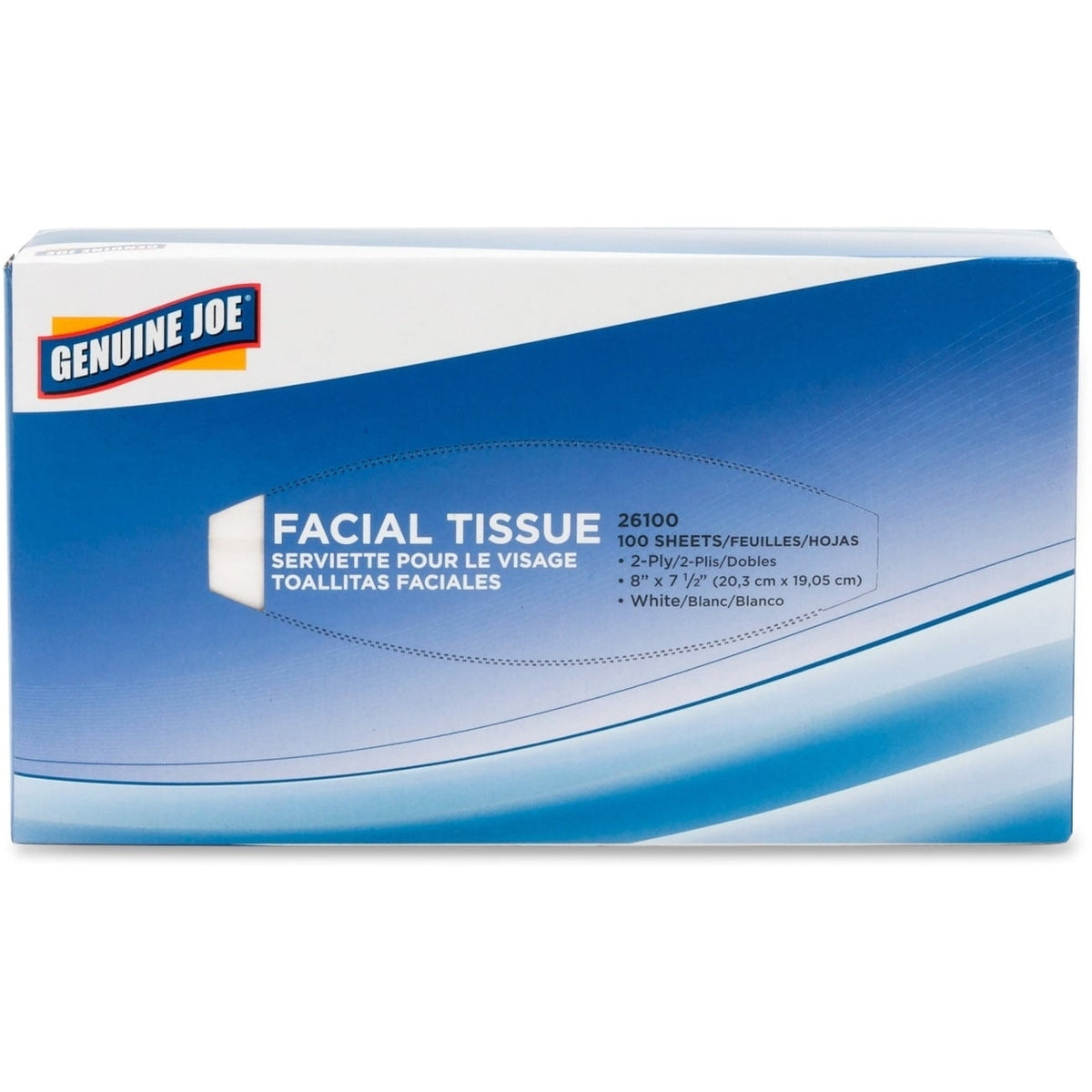 Genuine Joe 2-ply Facial Tissues, Pack of 30