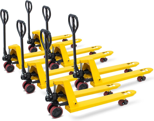 HPDMC Pallet Jack Truck 6,600 LBS Capacity, 48'' L x 27'' W Forks Manual Pallet Jack Truck, 6Pcs