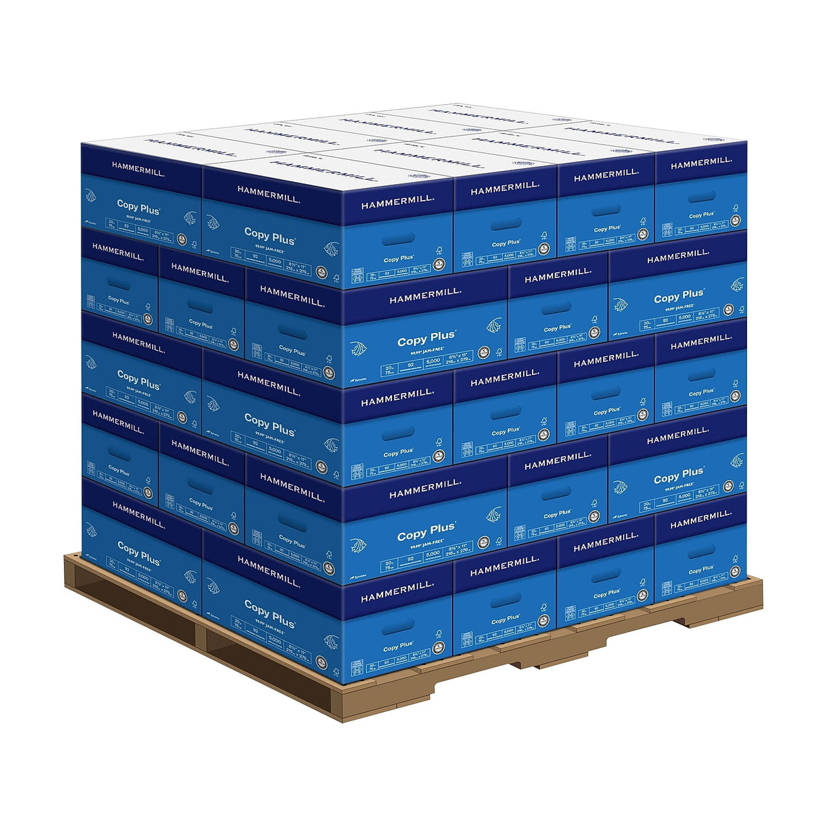 Hammermill Copy Plus Paper, 8.5" x 11", 20 lb, White, 5000 Sheets, 40 Count
