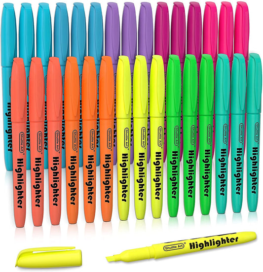 Highlighters, Shuttle Art 30 Pack Highlighters Assorted Colors, 10 Colors Chisel Tip Dry-Quickly Non-Toxic Highlighter Markers for Adults Highlighting in the Home Office