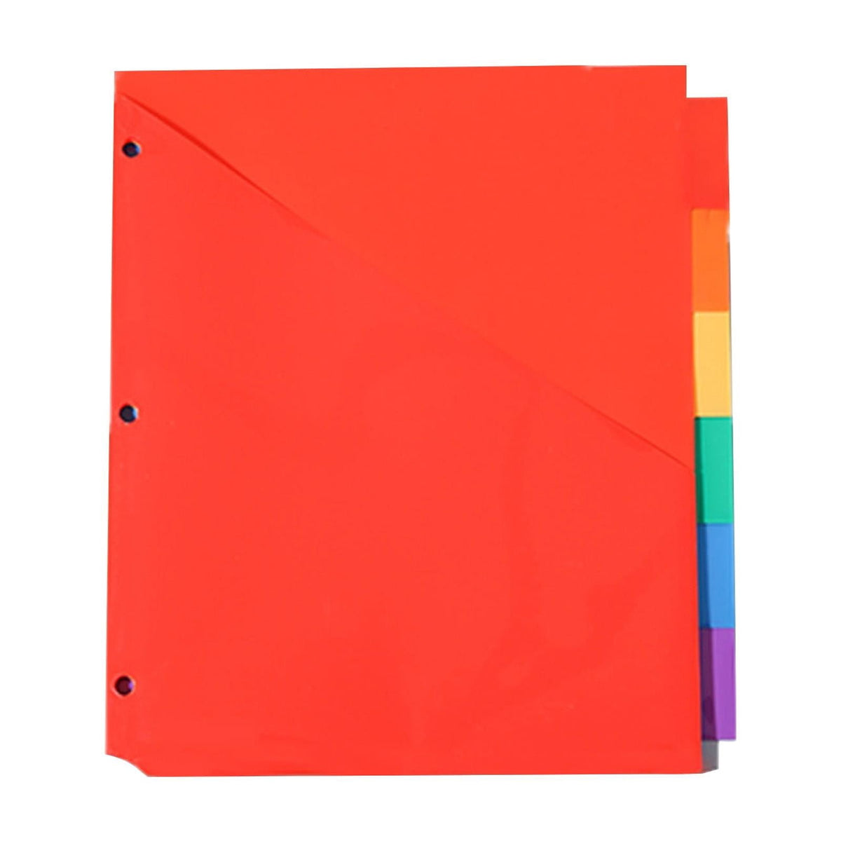 JOGZMZ 6-Tab Binder Dividers with Pockets, Frosted Plastic 3-Hole Punch File Organizers, Waterproof Expanding Folder Inserts for Office Documents