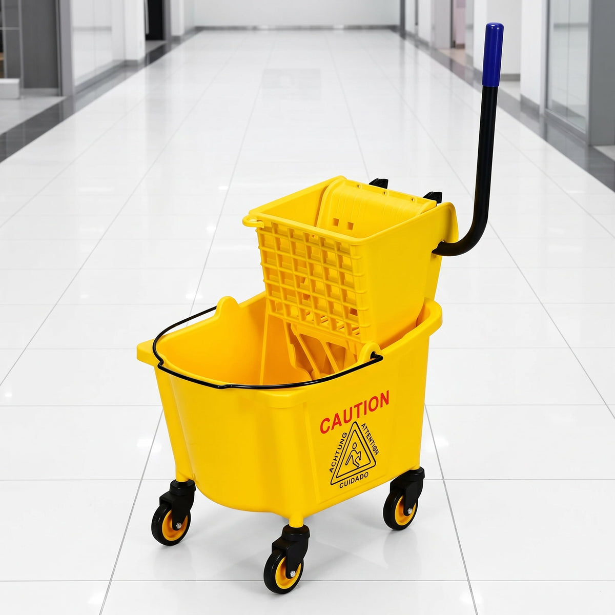 Kadyn Cleaner Machine, Vacuum Cleaner,26 Quart Side Press Wringer Commercial Mop Bucket