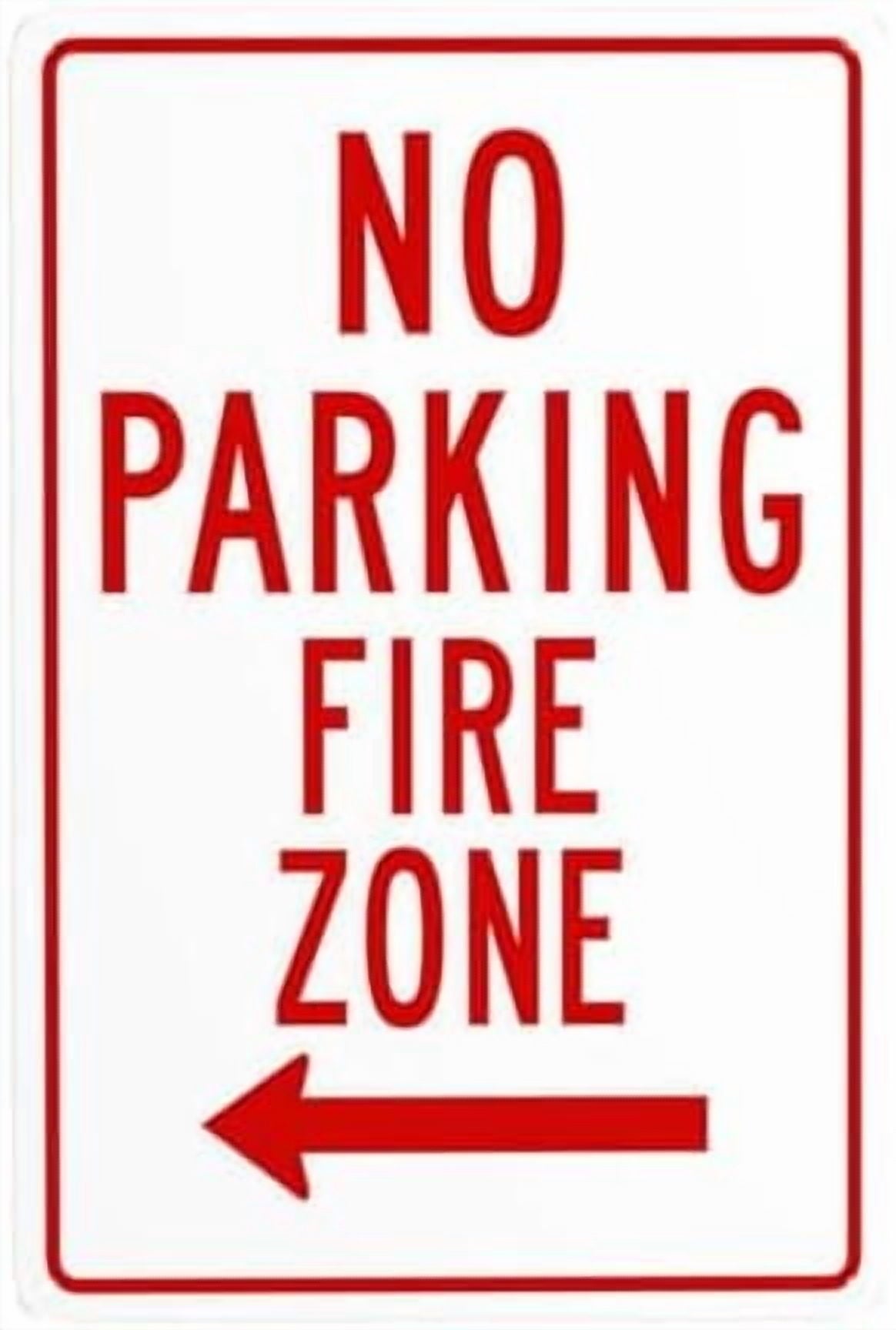 No Parking Fire Lane Authorized Personnel Only Metal Warning Signs, Cautions Tin Sign, Posted Signs for Street Business Wall Decor 8 x 12 Inch