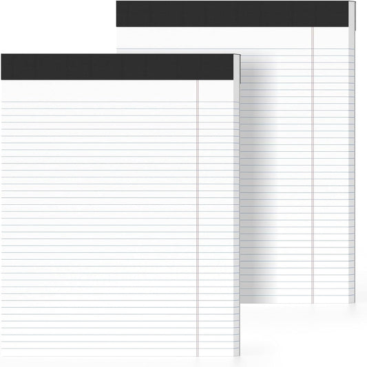 Maxxmarket Legal Writing Pads, 8.5 x 11 College Ruled Notepads, 30 Sheets per Pad, 2 pack
