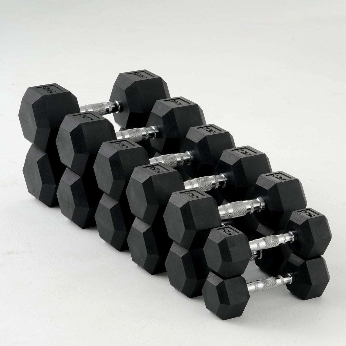 Mikolo Rubber Hex Dumbbell Set with Racks, Option in 450lbs, Strength Training Weight Set Home Gym
