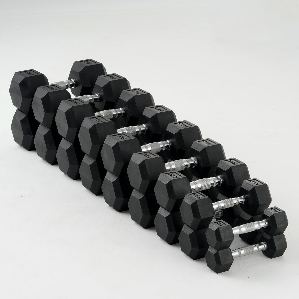 Mikolo Rubber Hex Dumbbell Set with Racks, Options in 550lbs, Strength Training Weight Set Home Gym