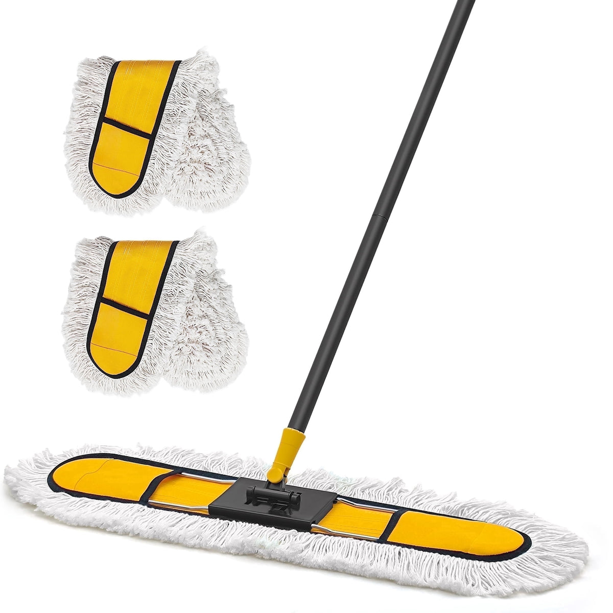NEWE 24” Commercial Dust Mop for Floor Cleaning , Hardwood, Yellow