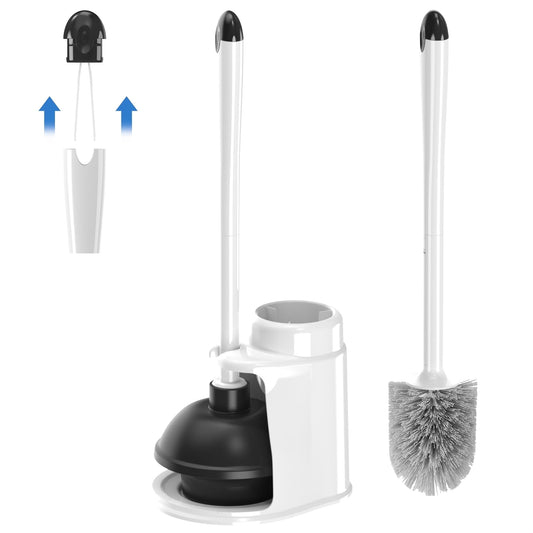 NEWE Toilet Plunger and Brush with Holder Set Heavy Duty