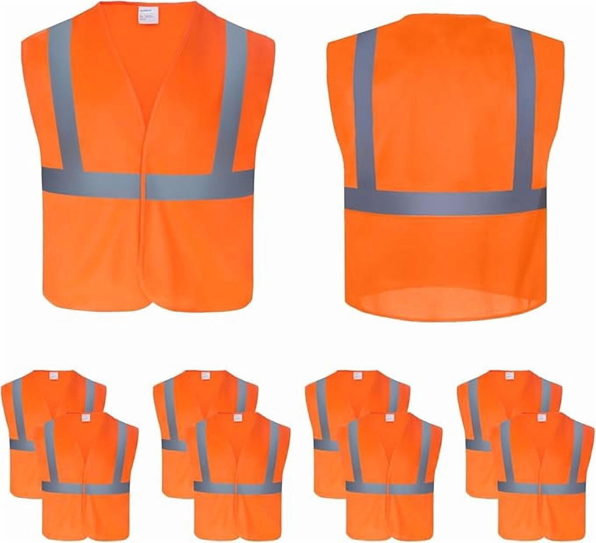 NORTHSKY 10 Pack High Visibility Safety Vest Reflective Lightweight Mesh Vest with Hook and Loop for Men Women