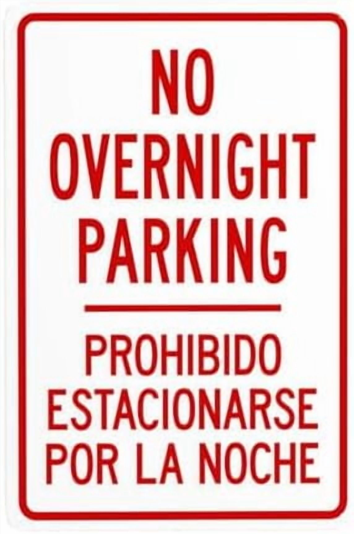 No Parking Fire Lane Authorized Personnel Only Metal Warning Signs, Cautions Tin Sign, Posted Signs for Street Business Wall Decor 8 x 12 Inch