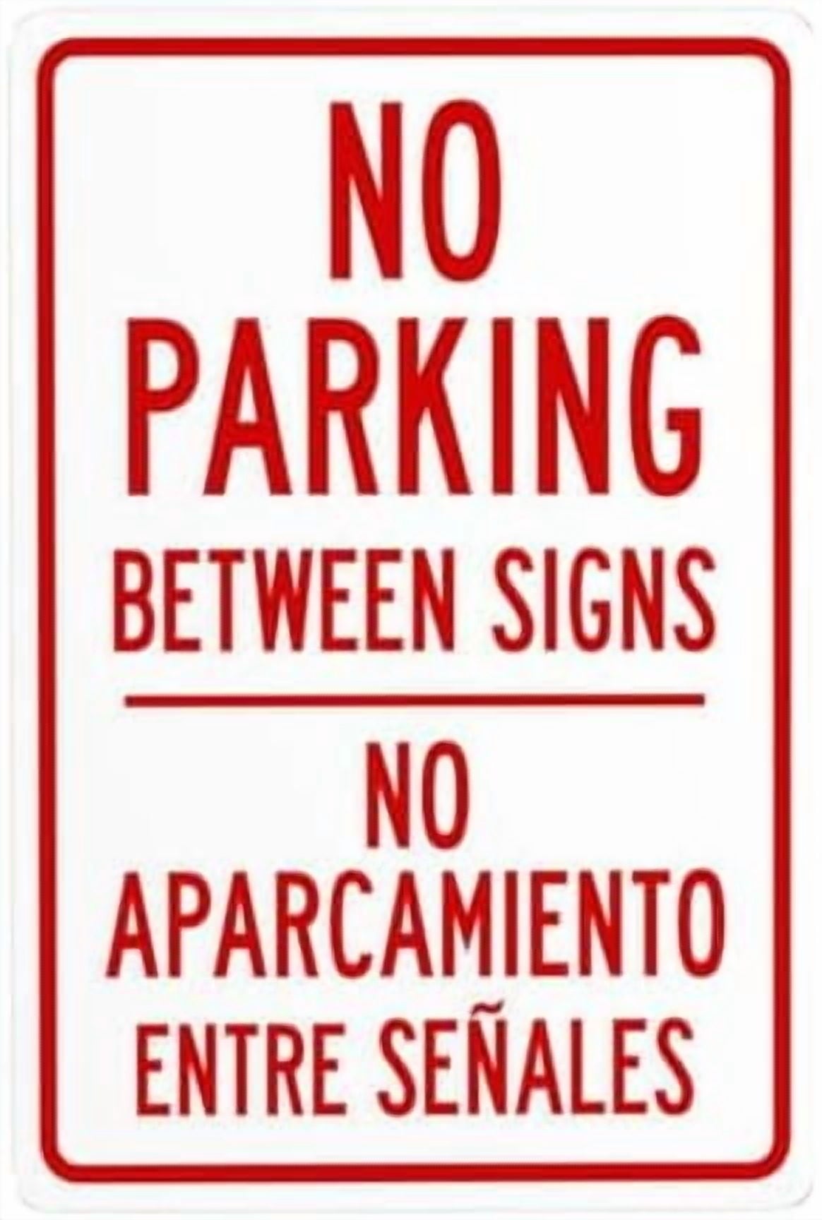 No Parking Fire Lane Authorized Personnel Only Metal Warning Signs, Cautions Tin Sign, Posted Signs for Street Business Wall Decor 8 x 12 Inch