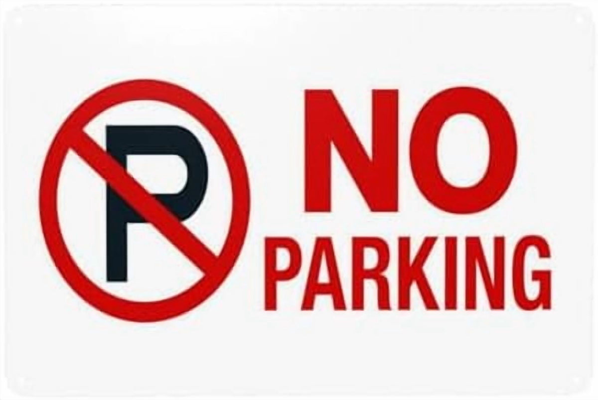 No Parking Fire Lane Authorized Personnel Only Metal Warning Signs, Cautions Tin Sign, Posted Signs for Street Business Wall Decor 8 x 12 Inch