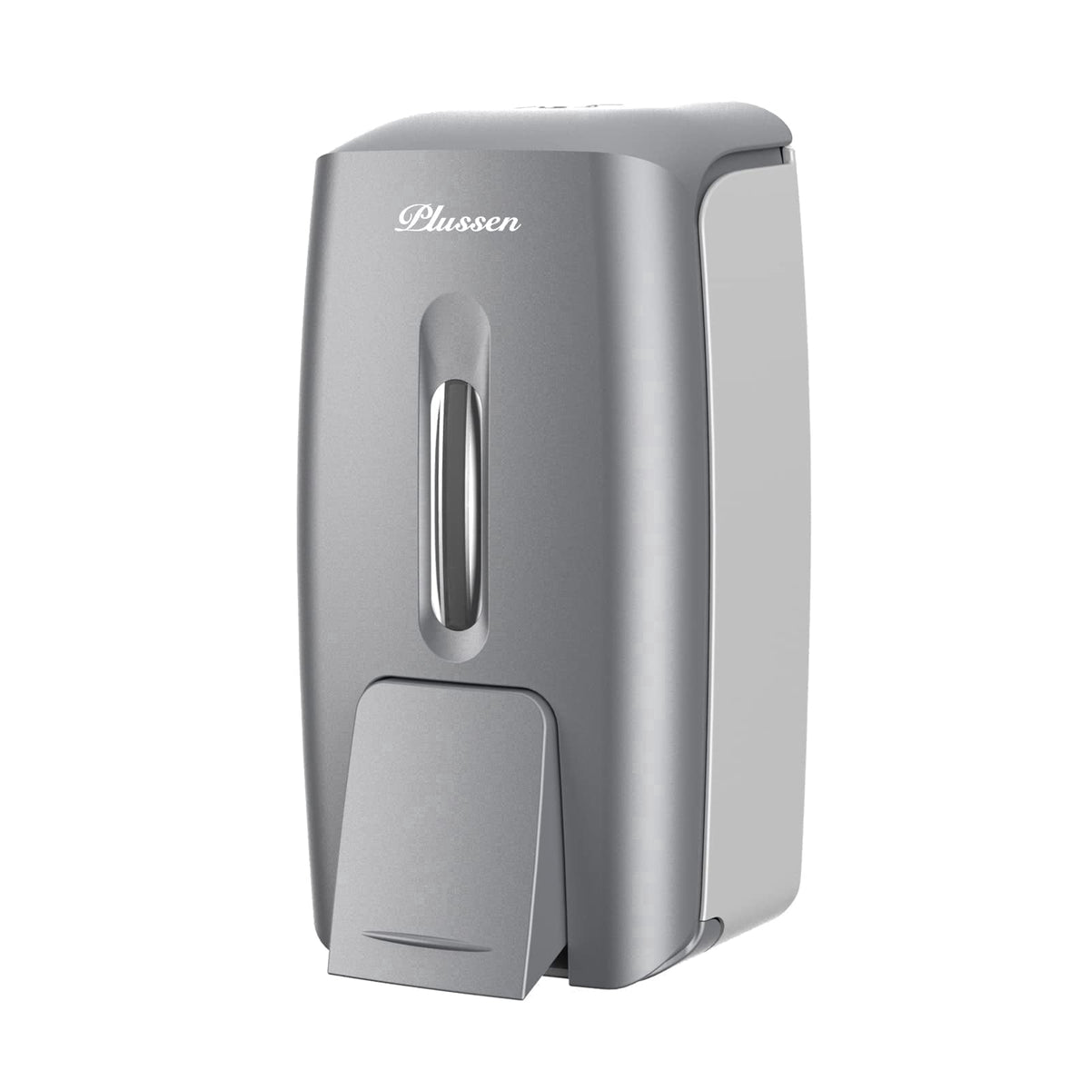 Plussen Manual Wall-Mounted 27oz Commercial Soap & Lotion Dispenser, Silver