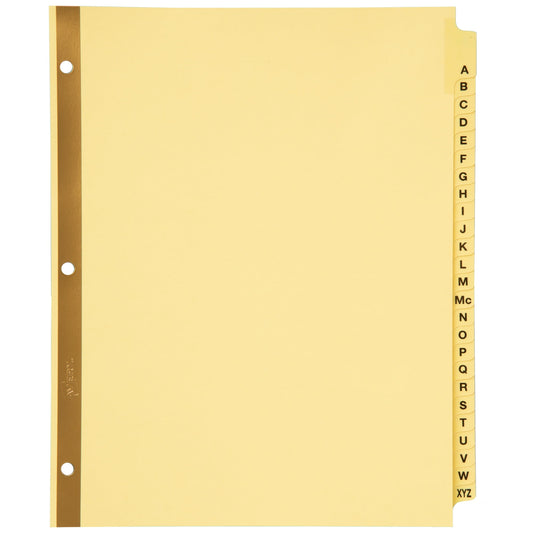 Avery® Laminated Preprinted Dividers, A-Z Tabs, 8 1/2" x 11", Set Of 25