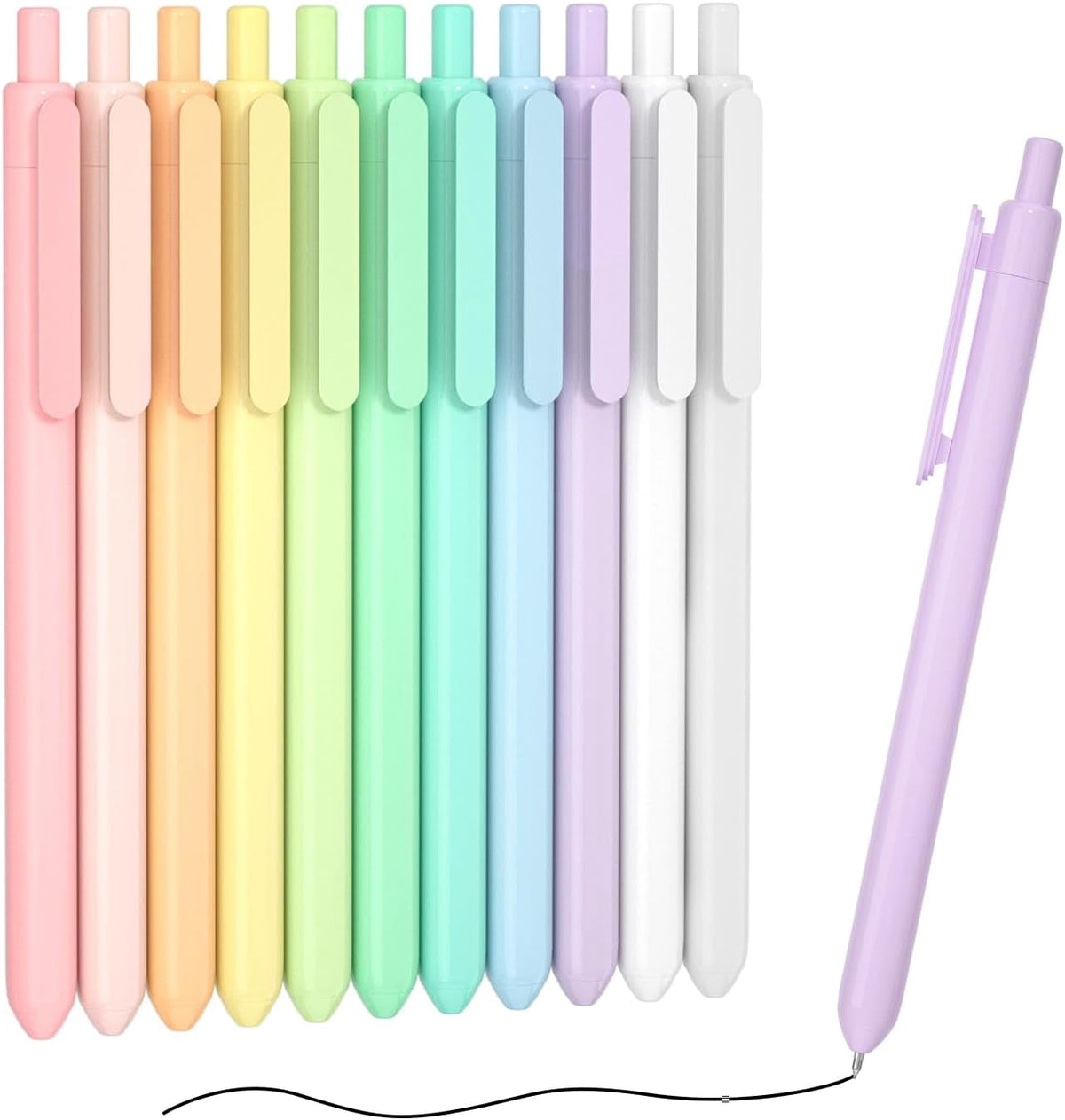 Shuttle Art Permanent Black Gel Pens, Ink Glide Series 60 Pack Retractable 0.5mm Fine Point Rollerball Gel Ink Pens Bulk Set Quick Drying Smooth Writing with Grip for Journaling Note Taking