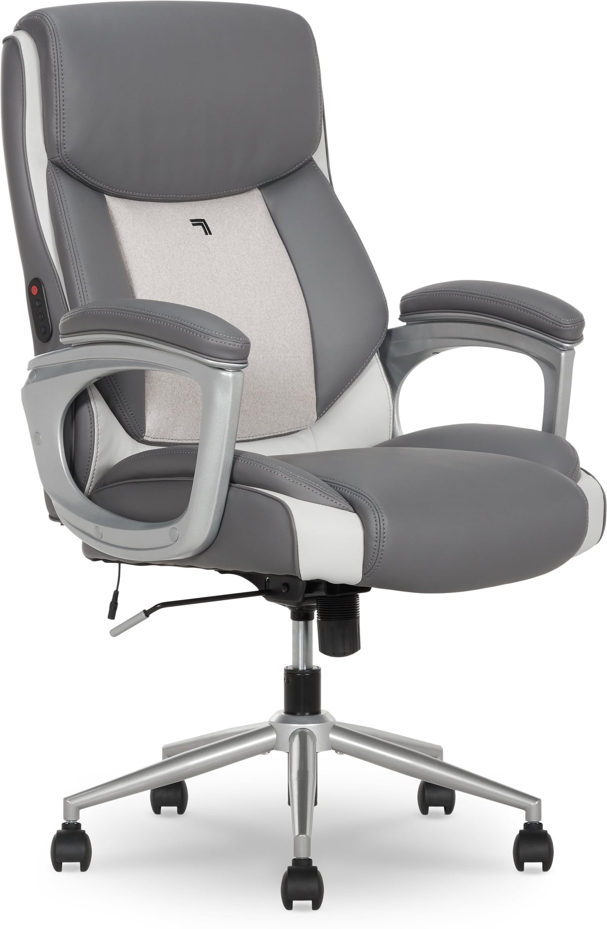 Sharper Image S-120 Massage and Heat Office Chair, White/Gray