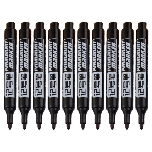 SIEYIO Permanent Marker Medium Point Black/Red/Blue Office Stationery Marking Writing Tool for Plastic Canvas Glass Mugs 10 Set