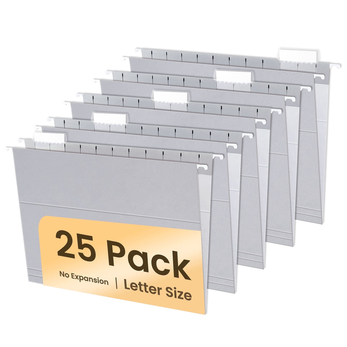SUNEE 25 pack Pastel Colors Hanging File Folders with 1/5-cut Tabs