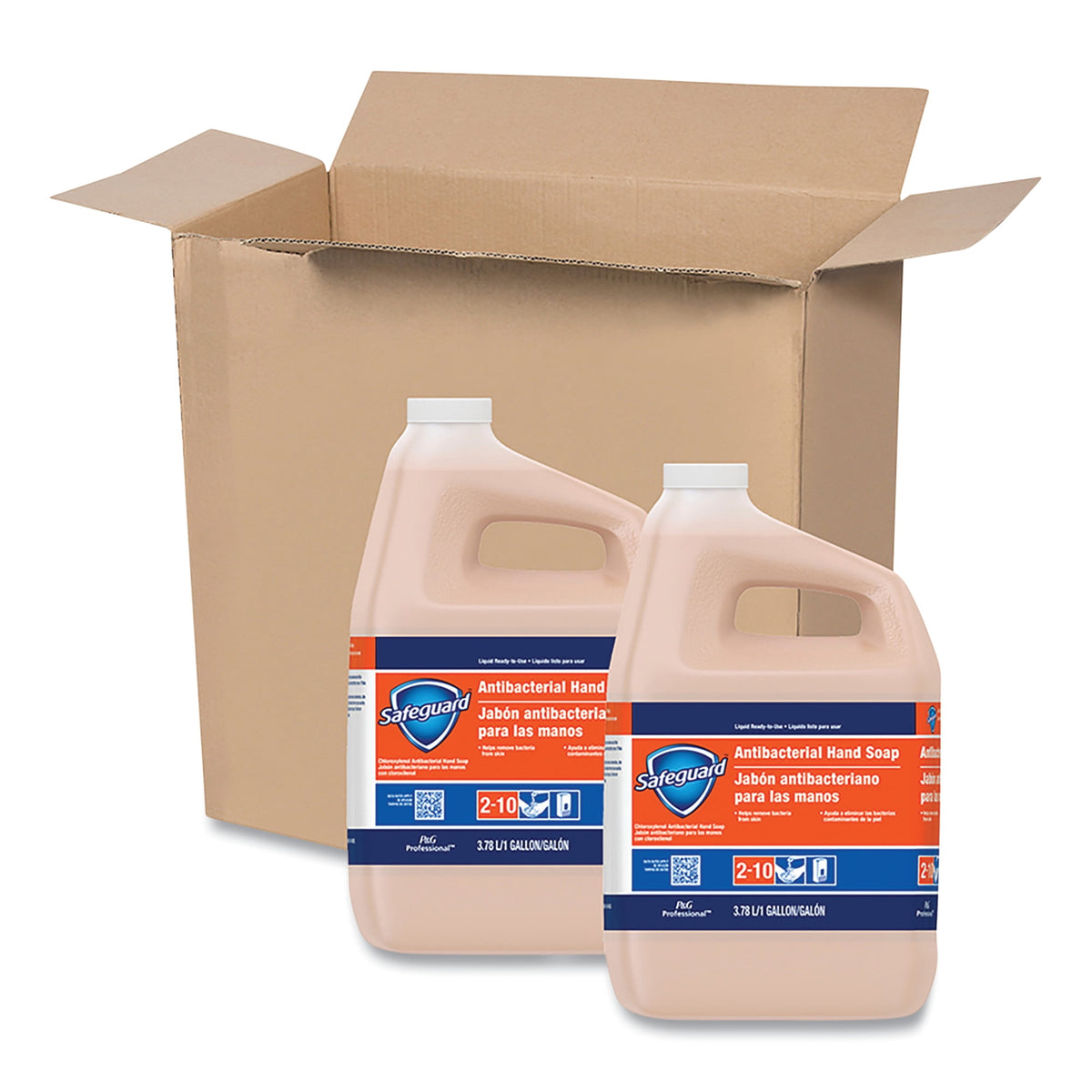 Safeguard Professional Antibacterial Liquid Hand Soap, Light Scent, 1 gal Bottle, 2/Carton