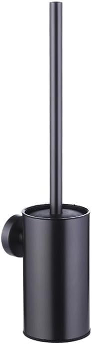 Compact Toilet Brush & Holder, Stainless Steel ,Wall-Mounted,easy to install,long handle,Heavy Duty Cleaner for Bathroom, brushed gold